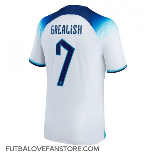 Anglicko Jack Grealish #7 Domáci futbalový dres MS 2022 Krátky Rukáv